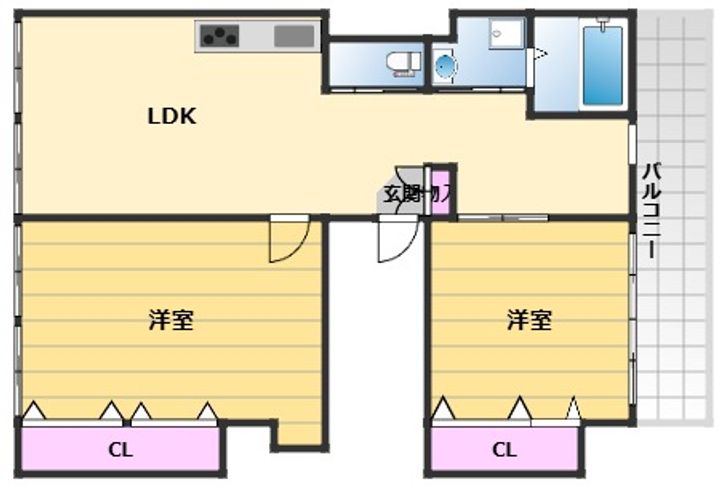 ユウパレス和泉府中2の間取り