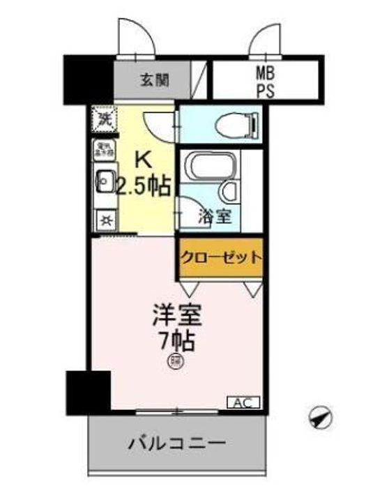 滋賀県彦根市竹ケ鼻町(マンション)の賃貸物件の間取り