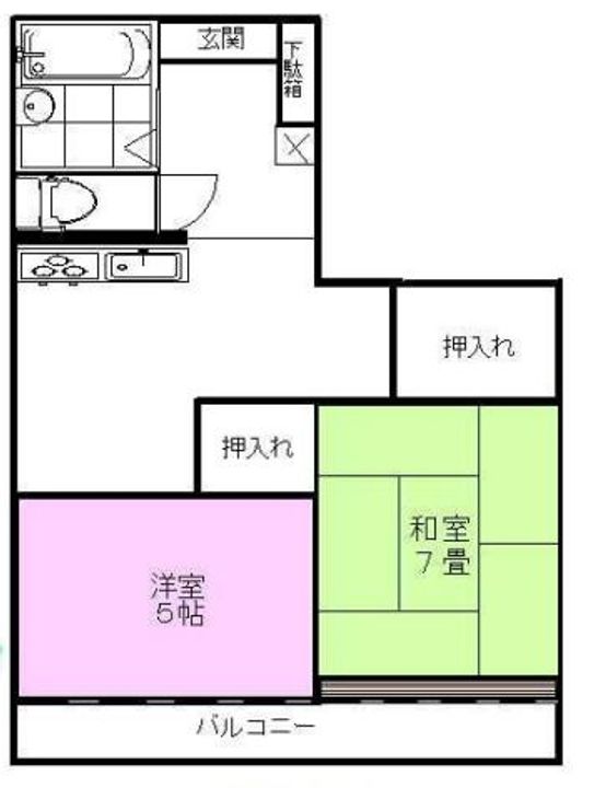 カーサ第一宇喜田1号棟の間取り