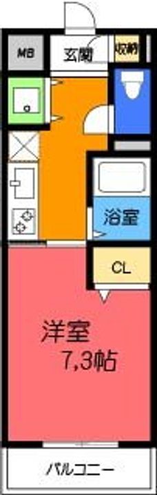 大阪府高槻市富田町1(マンション)の賃貸物件の間取り