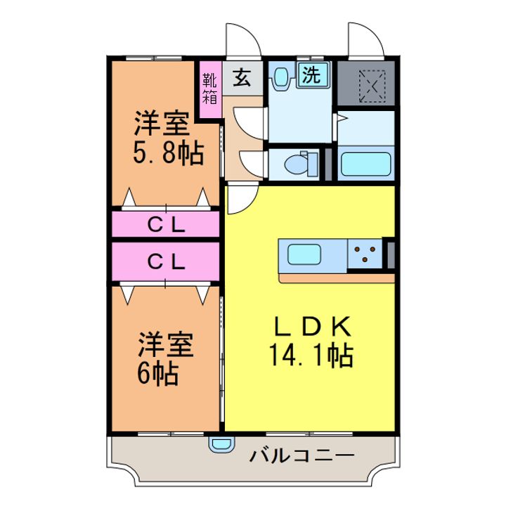 ユーミー栗林の間取り