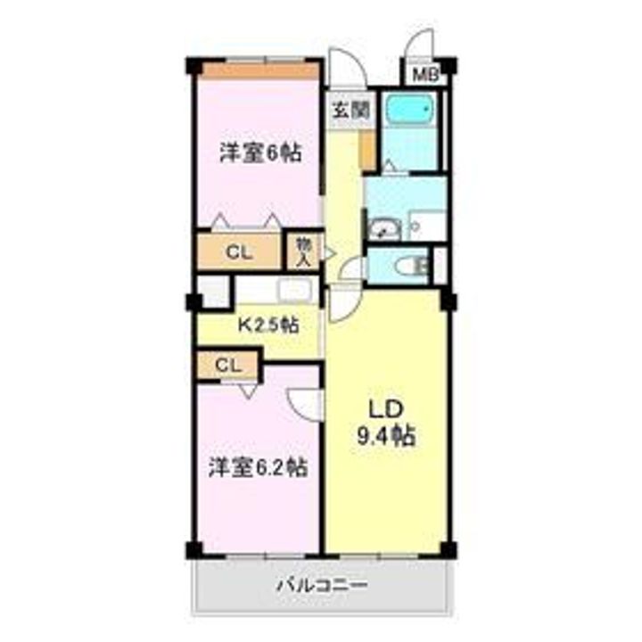福島県郡山市御前南6(マンション)の賃貸物件の間取り