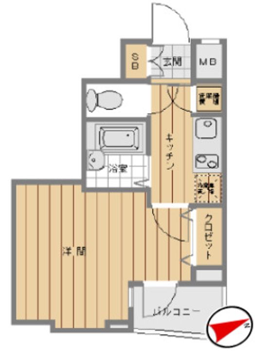 東京都品川区西五反田8(マンション)の賃貸物件の間取り
