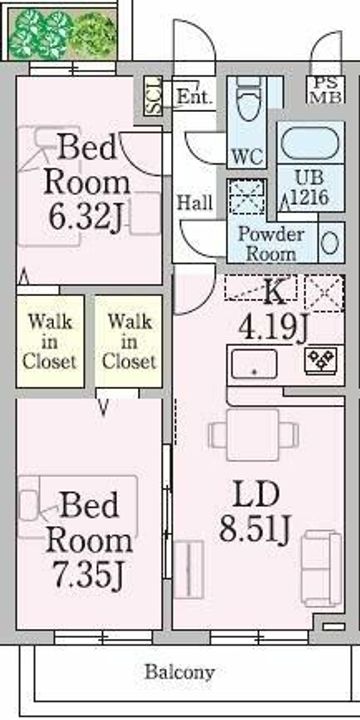 グロワール立野の間取り