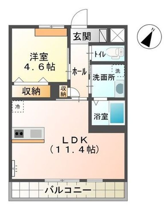 香川県善通寺市上吉田町8(アパート)の賃貸物件の間取り