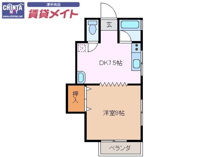 アンセーヌ ビラ Bの間取り
