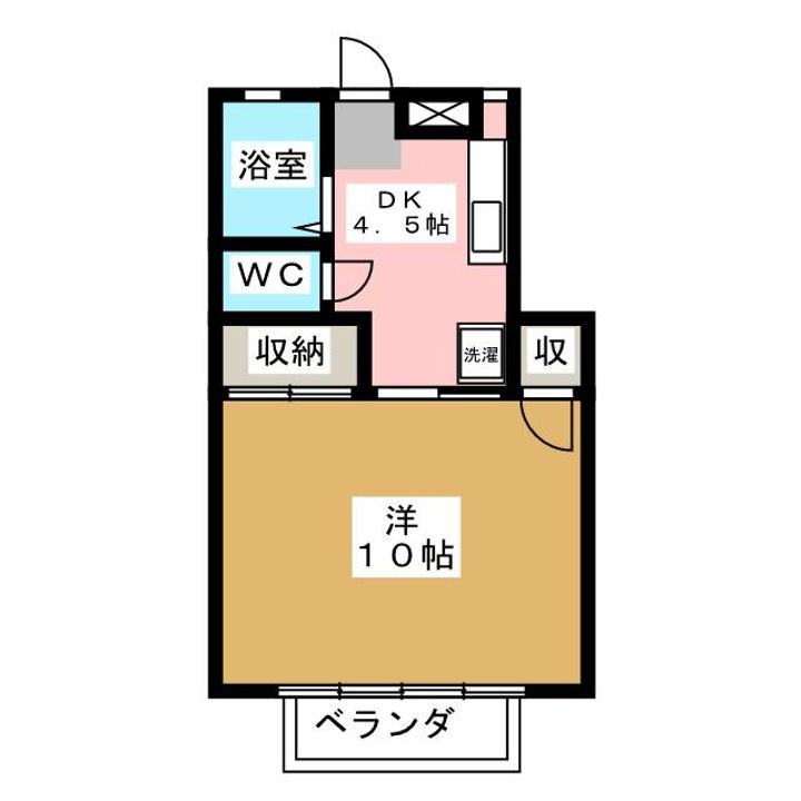 カワクボハイツ Bの間取り