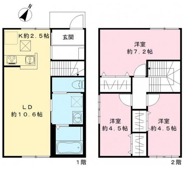 埼玉県さいたま市浦和区上木崎5(一戸建)の賃貸物件の間取り
