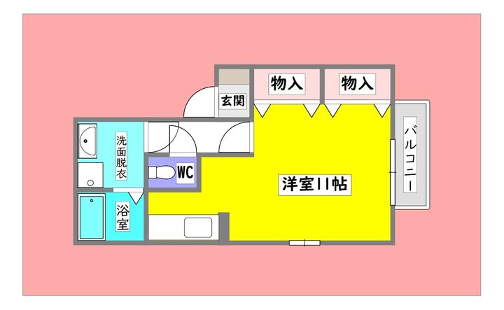 広島県東広島市西条西本町(アパート)の賃貸物件の間取り
