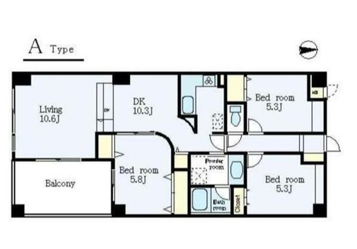 東京都八王子市みなみ野2(マンション)の賃貸物件の間取り