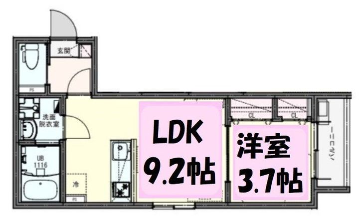 埼玉県越谷市大沢(アパート)の賃貸物件の間取り