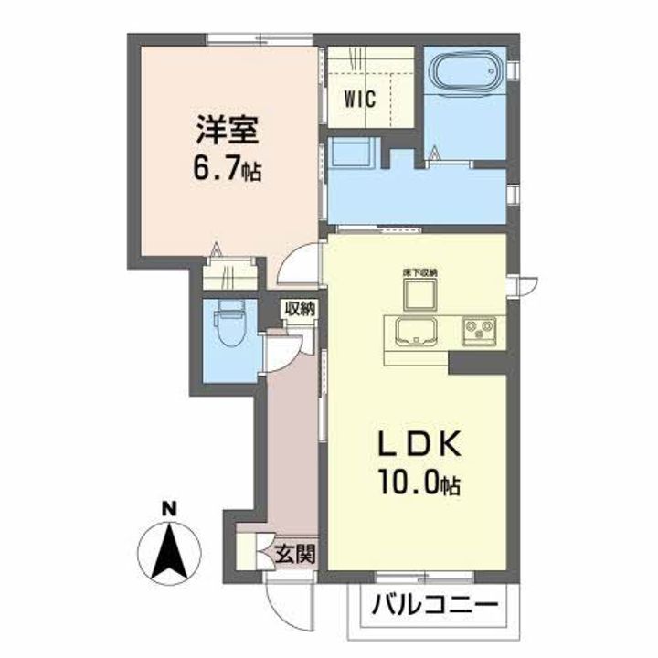 イースト・ガーデンAの間取り