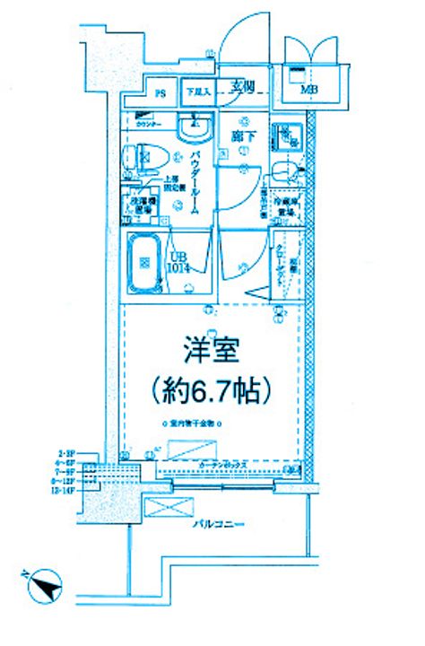 神奈川県川崎市幸区下平間(マンション)の賃貸物件の間取り