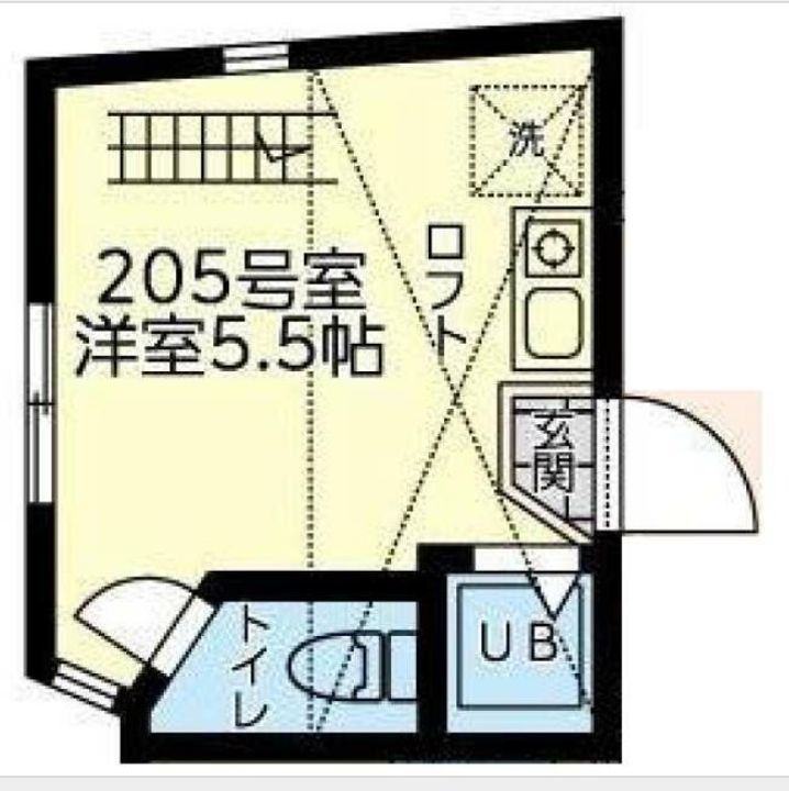 神奈川県横浜市鶴見区矢向3(アパート)の賃貸物件の間取り