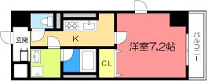 大阪府高槻市富田町3(マンション)の賃貸物件の間取り