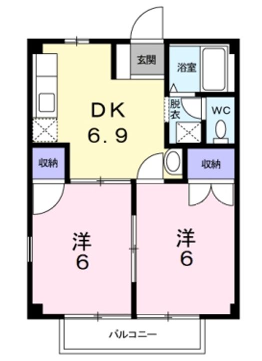 愛知県名古屋市緑区大清水4(アパート)の賃貸物件の間取り
