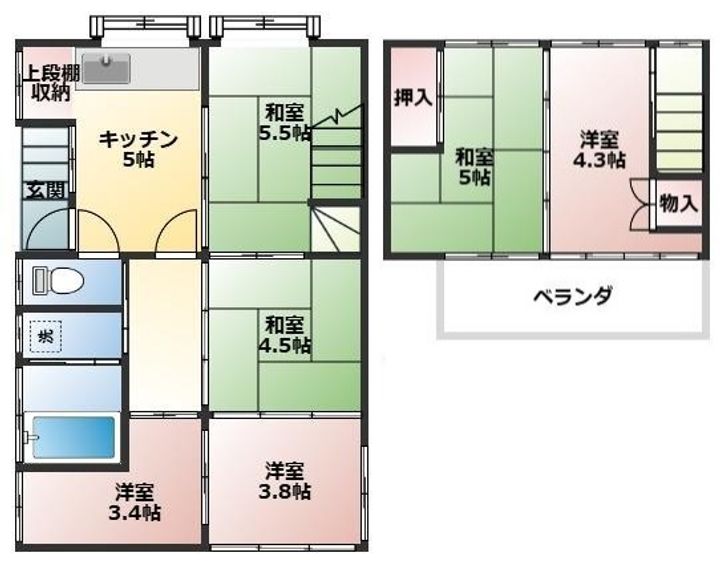 高知県土佐市高岡町乙(一戸建)の賃貸物件の間取り