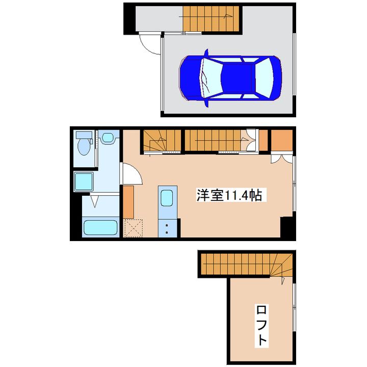 ソレイユ八木山BASEの間取り