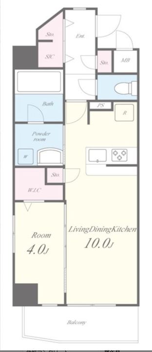 大阪府大阪市北区中津1(マンション)の賃貸物件の間取り