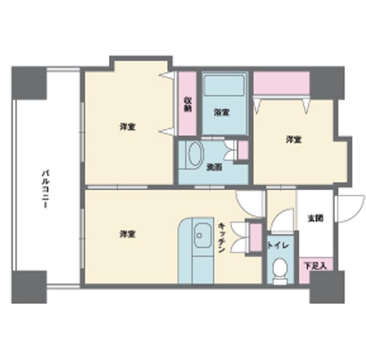 東京都新宿区西新宿8(マンション)の賃貸物件の間取り