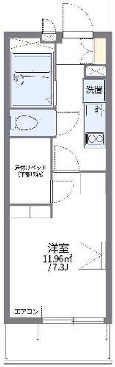 レオパレスカトルセゾン伊奈の間取り