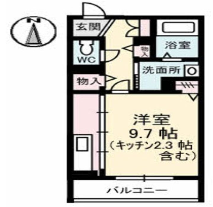 岡山県岡山市北区島田本町1(アパート)の賃貸物件の間取り
