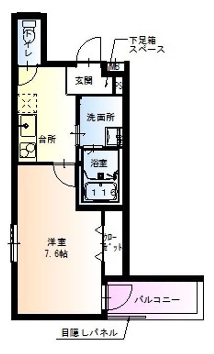 フジパレス我孫子前II番館の間取り