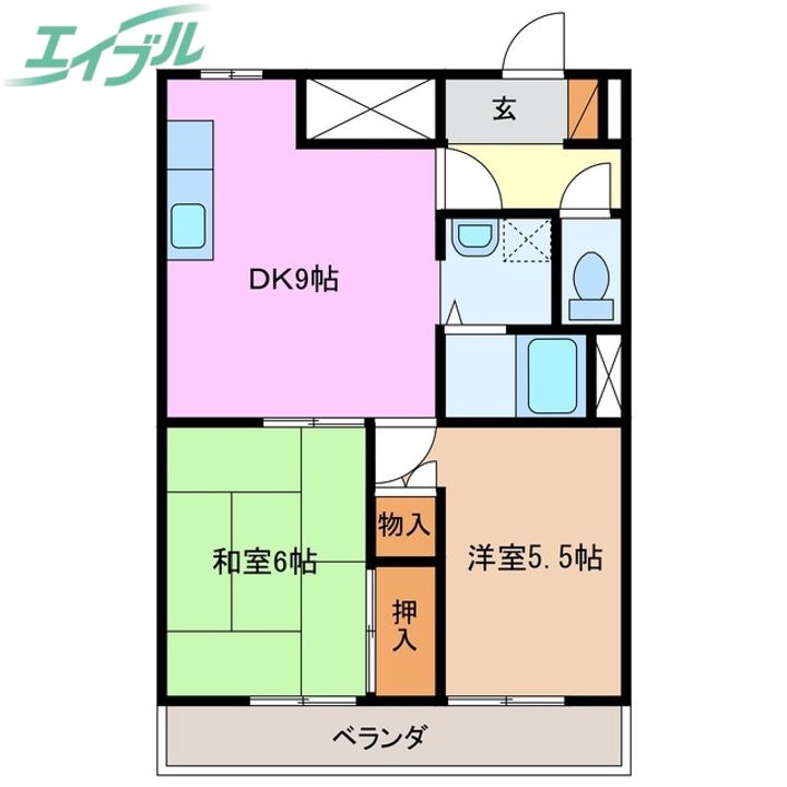 フラット立石(夏見)の間取り