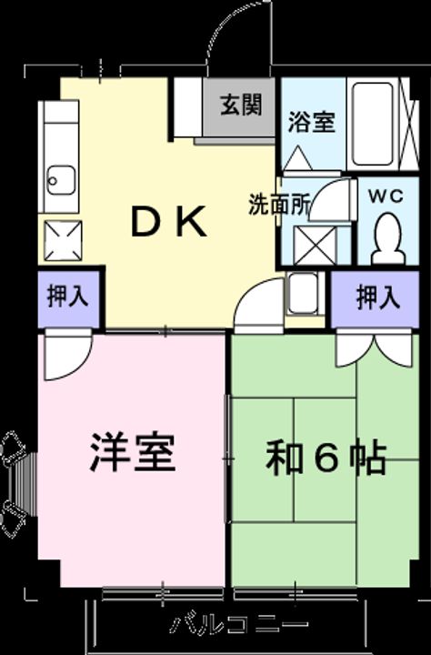 茨城県ひたちなか市大字中根(アパート)の賃貸物件の間取り