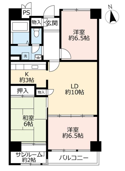 URアーバニア大須の間取り