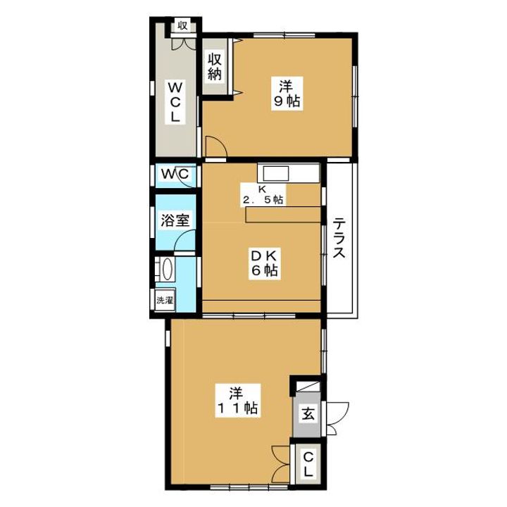 東京都世田谷区野沢1(アパート)の賃貸物件の間取り