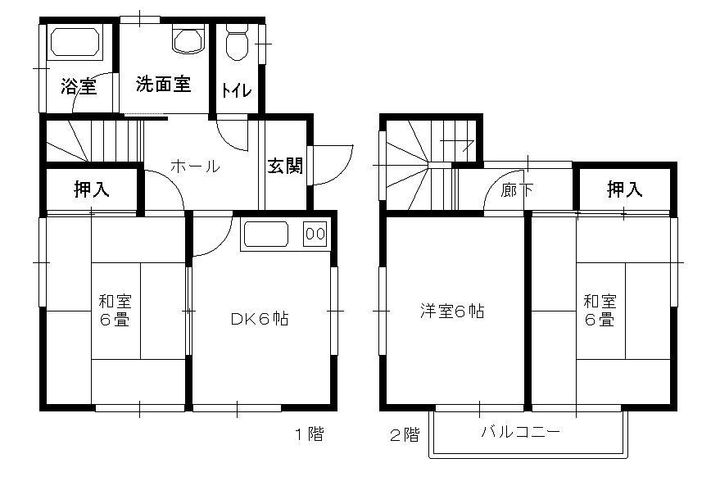 神奈川県小田原市扇町3(一戸建)の賃貸物件の間取り
