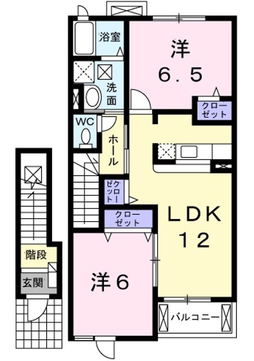 兵庫県三木市平田(アパート)の賃貸物件の間取り