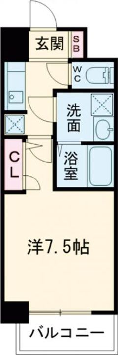 S-RESIDENCE堺浜寺broadの間取り