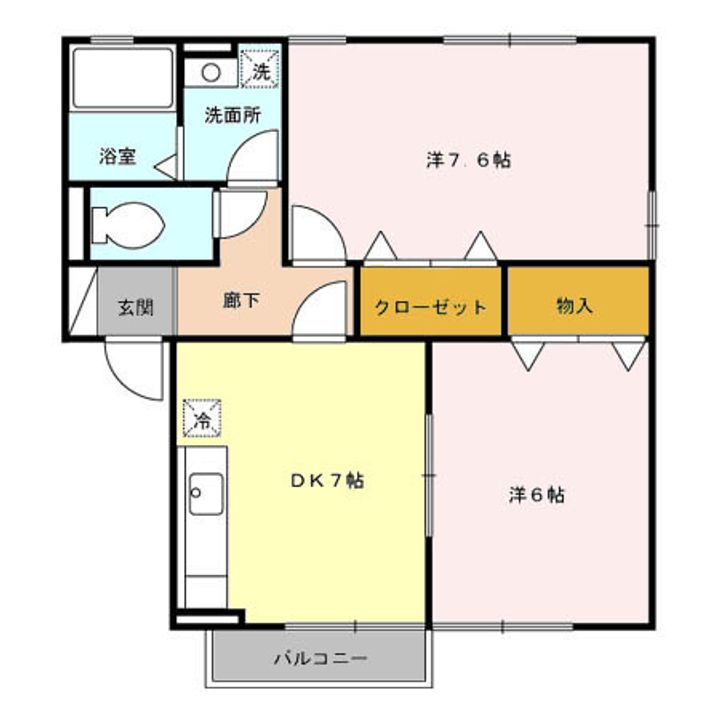 埼玉県行田市長野4(アパート)の賃貸物件の間取り