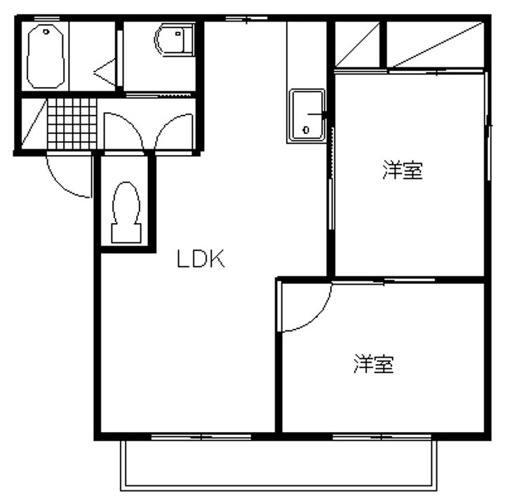 フレグランス Eの間取り