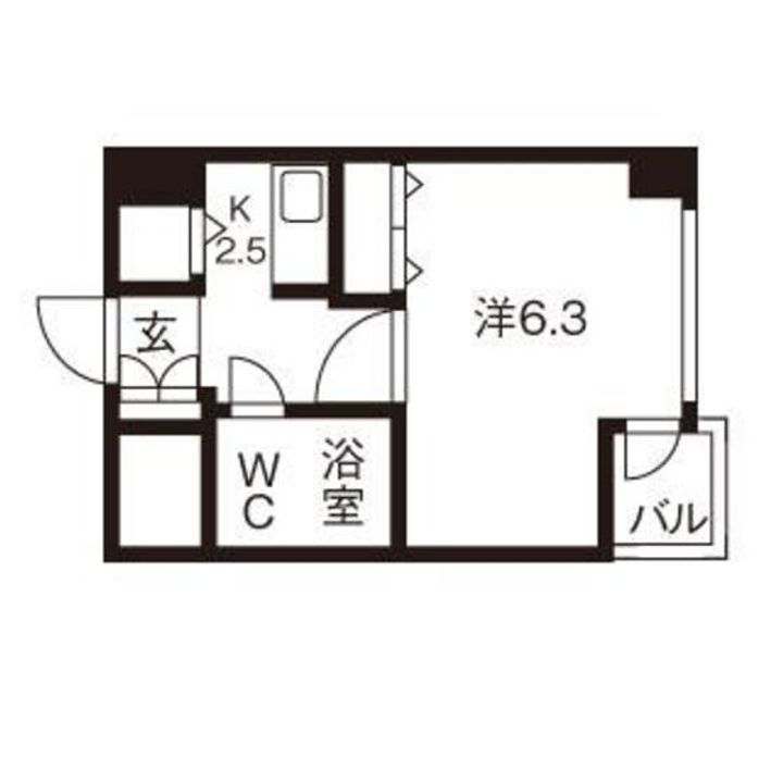 ライオンズマンション一高前第2 302の間取り
