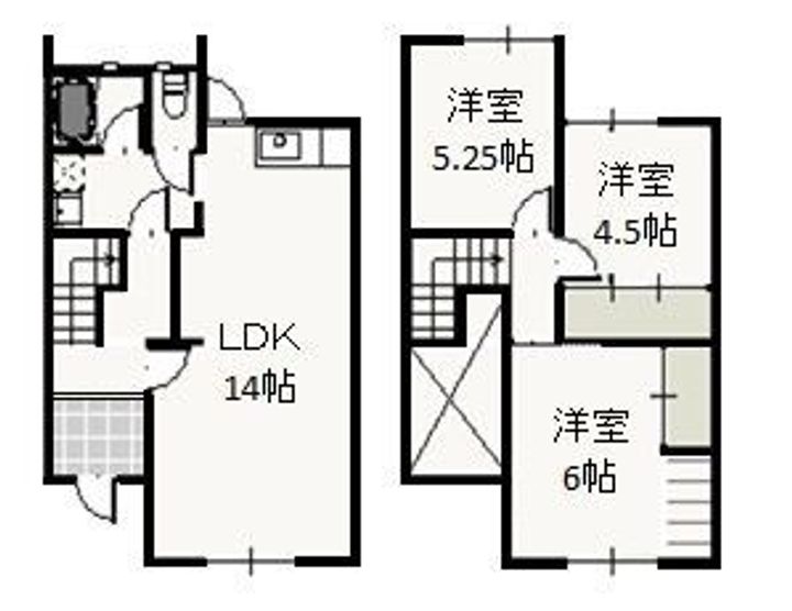 岡山県岡山市中区山崎(一戸建)の賃貸物件の間取り
