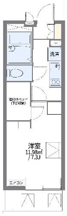 レオパレスフローラ小山の間取り
