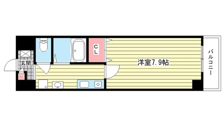 大阪府豊中市服部本町4(マンション)の賃貸物件の間取り