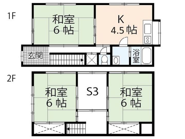 広島県広島市南区翠2(一戸建)の賃貸物件の間取り