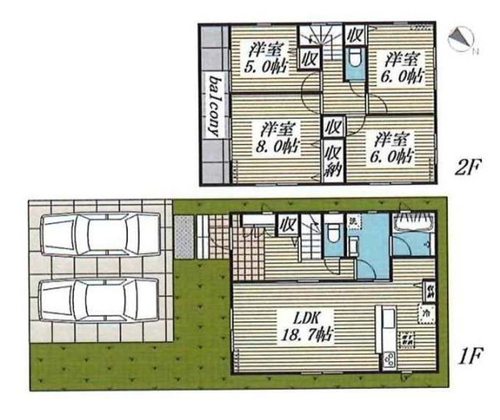 埼玉県久喜市栗橋東1(一戸建)の賃貸物件の間取り