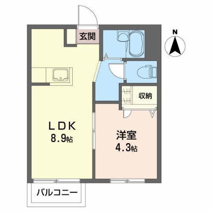 岩手県胆沢郡金ケ崎町西根(アパート)の賃貸物件の間取り