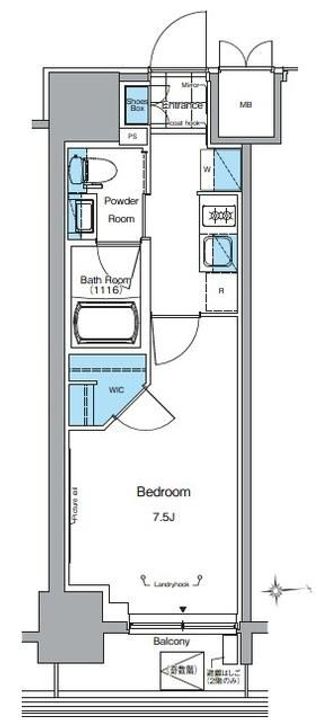 東京都台東区元浅草3(マンション)の賃貸物件の間取り