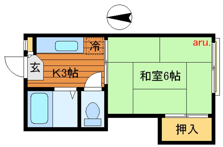 東京都武蔵野市中町3(アパート)の賃貸物件の間取り