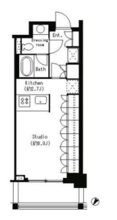 東京都目黒区下目黒2(マンション)の賃貸物件の間取り