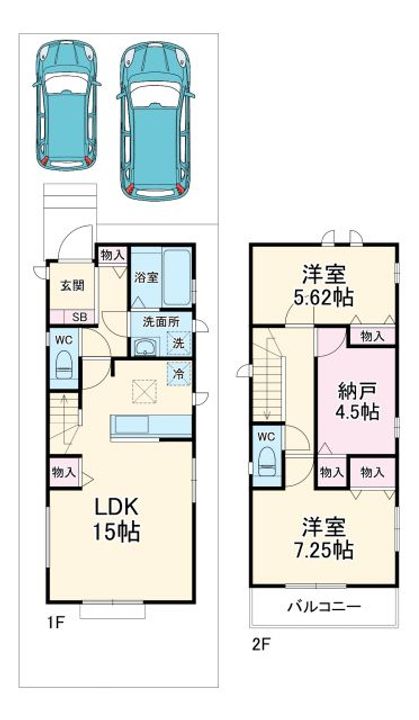 埼玉県さいたま市岩槻区西町4(一戸建)の賃貸物件の間取り