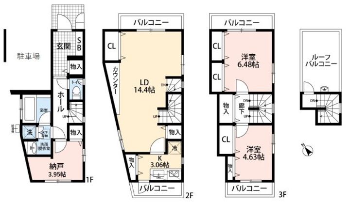 東京都品川区戸越1(一戸建)の賃貸物件の間取り