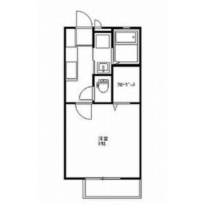 栃木県佐野市赤坂町(アパート)の賃貸物件の間取り