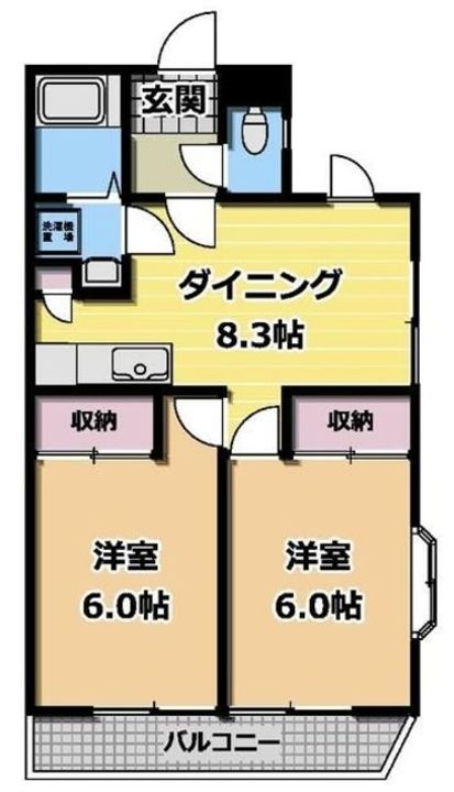 黄金山ハイツの間取り